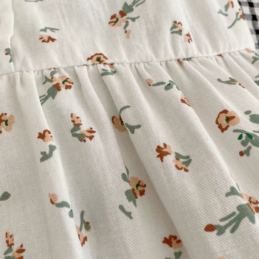 Summer Arrival Baby Girls Sleeveless Cute Floral and Plaid Pattern Rompers